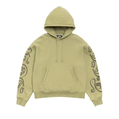 Pre-owned Stussy Motif Print Hoodie 'moss' | Green | Men's Size L