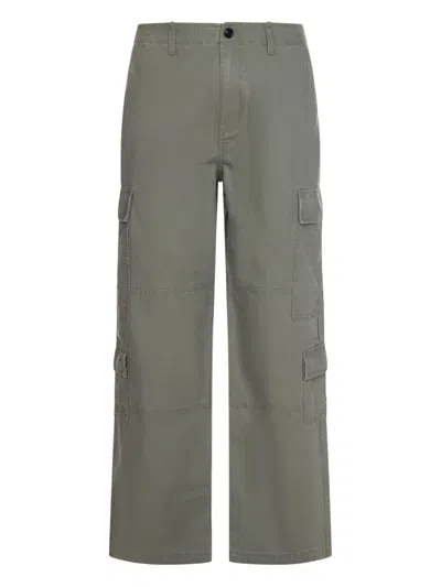 Stussy Multi-pocket Cotton Trousers In Green