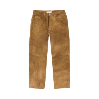 Pre-owned Stussy New Classic Pant Suede 'tan' | Men's Size 36