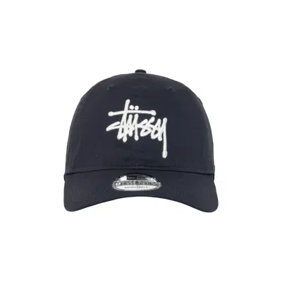 Pre-owned Stussy New Era 9twenty Basic Strapback 'dark Navy' | Blue | Men's Size Onesize