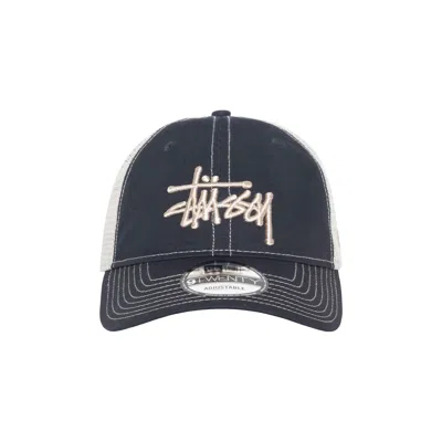 Pre-owned Stussy New Era 9twenty Basic Trucker 'navy' | Blue | Men's Size Onesize
