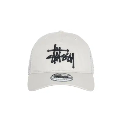 Pre-owned Stussy New Era 9twenty Basic Trucker 'stone' | Cream | Men's Size Onesize