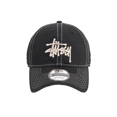 Pre-owned Stussy New Era 9twenty Washed Basic Trucker 'black' | Men's Size Onesize