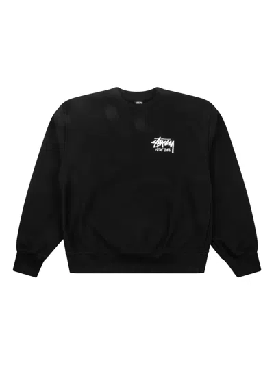 Stussy New York Crew-neck Sweatshirt In Black