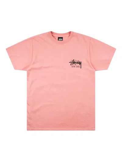 Stussy New York Logo-print T-shirt In Pink