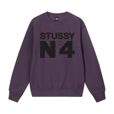 Pre-owned Stussy No.4 Crew 'grape' | Purple | Men's Size L