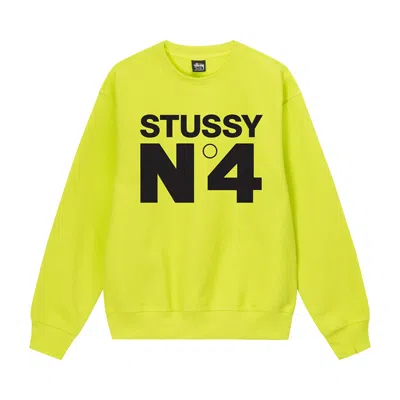 Pre-owned Stussy No.4 Crew 'keylime' In Green