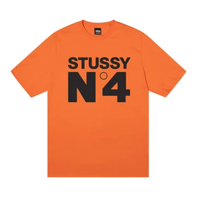 Pre-owned Stussy No.4 Tee 'coral' In Orange