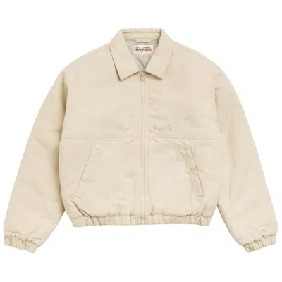 Pre-owned Stussy Nyco Collared Work Jacket 'sand' | Tan | Men's Size Xs