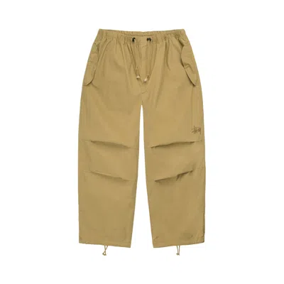 Pre-owned Stussy Nyco Over Trousers 'khaki' In Tan