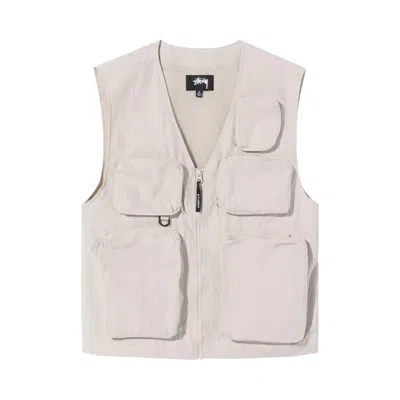 Pre-owned Stussy Nylon Approach Vest 'stone Grey'