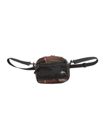 Pre-owned Stussy Nylon Belt Bag In Black