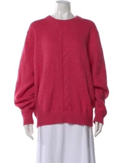 Pre-owned Stussy Nylon Crew Neck Sweater In Pink