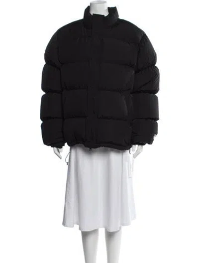 Pre-owned Stussy Nylon Down Jacket In Black