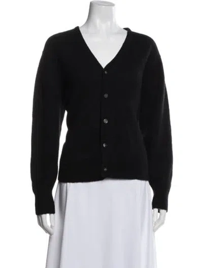 Pre-owned Stussy Nylon V-neck Sweater In Black