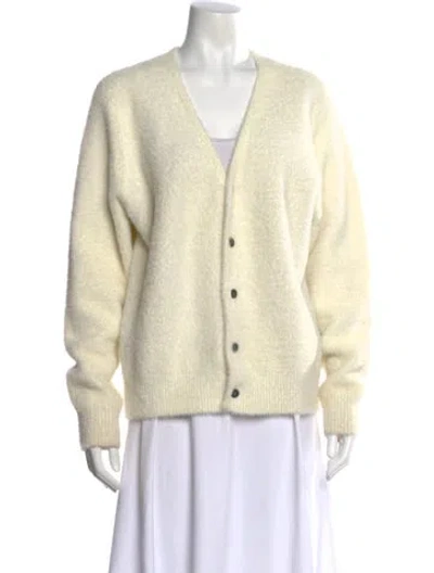 Pre-owned Stussy Nylon V-neck Sweater In Neutral