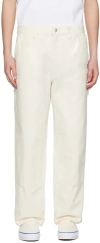 STUSSY OFF-WHITE WORK TROUSERS