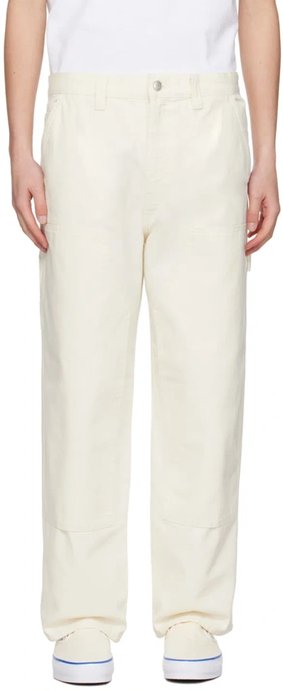 Stussy Off-white Work Trousers In Beige