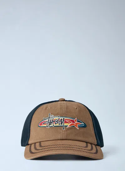 Stussy Oval Star Cap In Brown