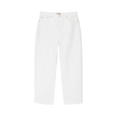 Pre-owned Stussy Overdyed Big Ol' Jean 'bone' In White