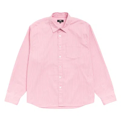 Pre-owned Stussy Oxford Shirt 'pink Stripe' | Men's Size Xl