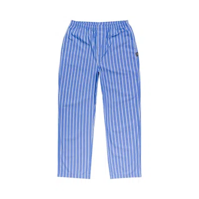 Pre-owned Stussy Pajama Pant 'stripe' | Blue | Men's Size L