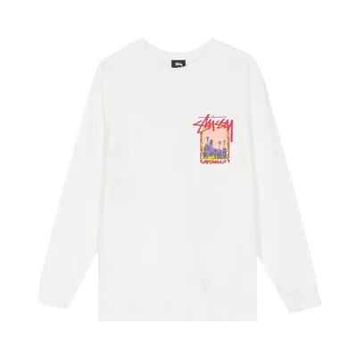 Pre-owned Stussy Palm Desert Pigment Dyed Long-sleeve Tee 'natural' | Tan | Men's Size L In Brown