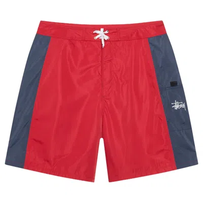 Pre-owned Stussy Paneled Board Short 'red' | Men's Size 28