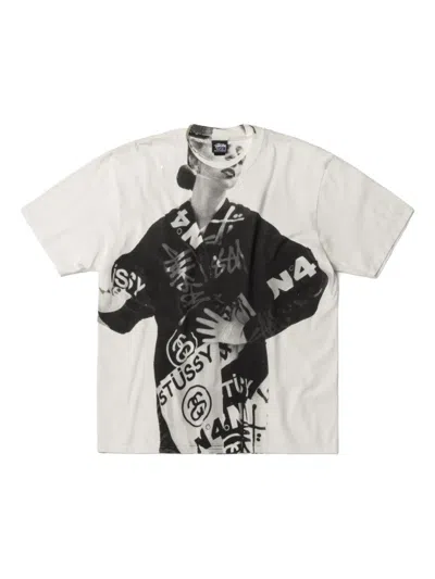 Stussy Paris Graphic-print T-shirt In White
