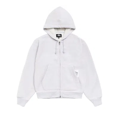 Pre-owned Stussy Patch Zip Knit Hoodie 'ash Heather' | Grey | Men's Size Xl In Gray