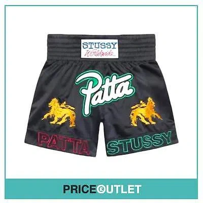 Pre-owned Stussy Patta Boxing Shorts - Black - Size L - Brand Sealed