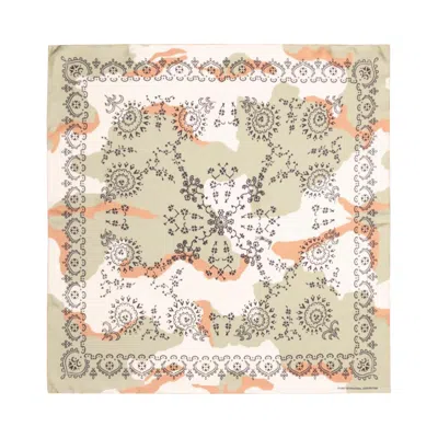 Pre-owned Stussy Pattern Silk Bandana 'camo' | Green | Men's Size Onesize