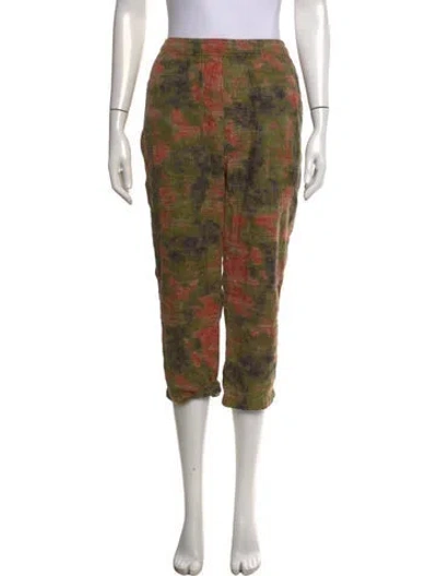 Pre-owned Stussy Patterned Straight Leg Pants In Multicolor