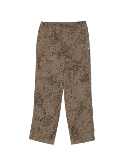Stussy Patterned Trousers In Neutral