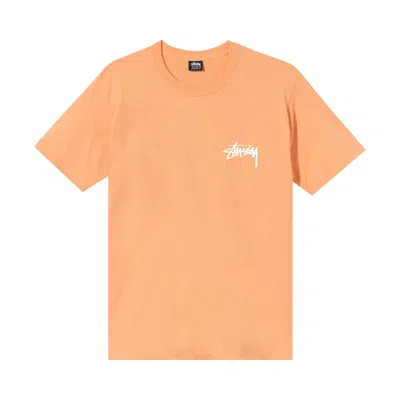 Pre-owned Stussy Peace Sign T-shirt 'peach' In Pink