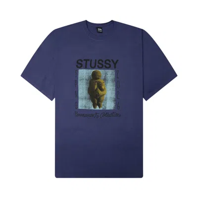 Pre-owned Stussy Permanent Collection Pigment Dyed Tee 'indigo' | Blue | Men's Size M