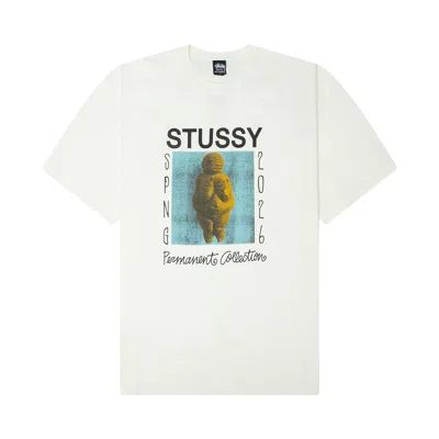 Pre-owned Stussy Permanent Collection Pigment Dyed Tee 'natural' | Cream | Men's Size S In White