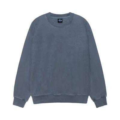 Pre-owned Stussy Pigment Dyed Buana Crew 'navy' | Blue | Men's Size L