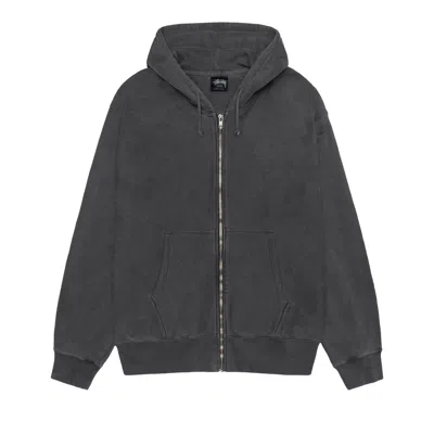 Pre-owned Stussy Pigment Dyed Buana Zip Hoodie 'black'