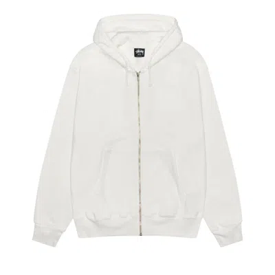 Pre-owned Stussy Pigment Dyed Buana Zip Hoodie 'natural' In White