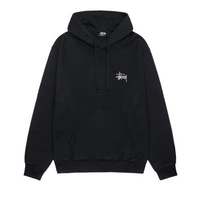 Pre-owned Stussy Pigment Dyed Built Tough Hoodie 'black'