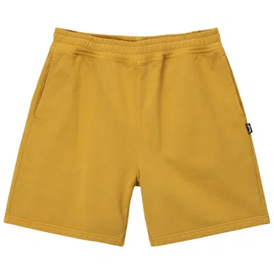 Pre-owned Stussy Pigment Dyed Fleece Short 'gold'