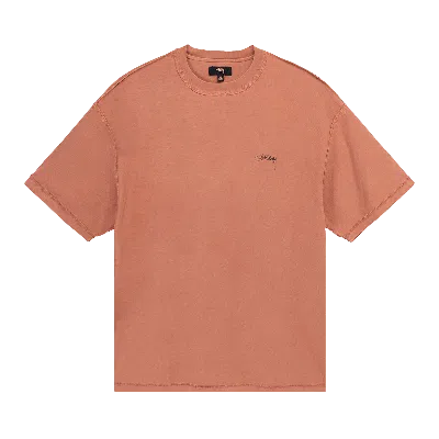 Pre-owned Stussy Pigment Dyed Inside Out Crew 'rust' In Orange