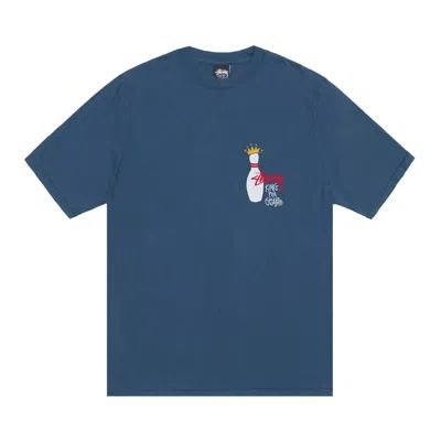 Pre-owned Stussy Pigment Dyed Kingpin Tee 'navy' In Blue