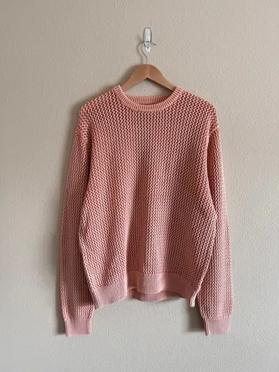 Pre-owned Stussy Pigment Dyed Loose Gauge Sweater In Peach