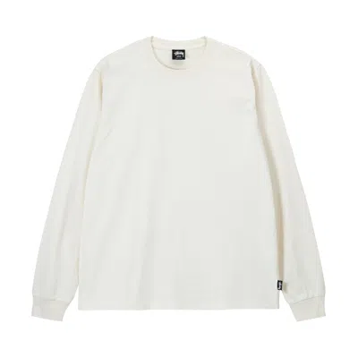 Pre-owned Stussy Pigment Dyed Ls Crew 'natural' In Cream