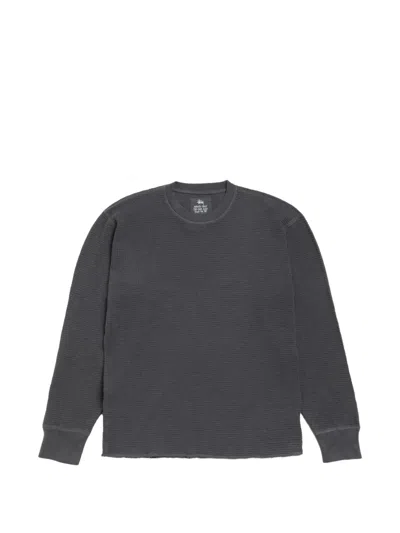 Stussy Pigment Dyed Ls Thermal Sweater In Gray