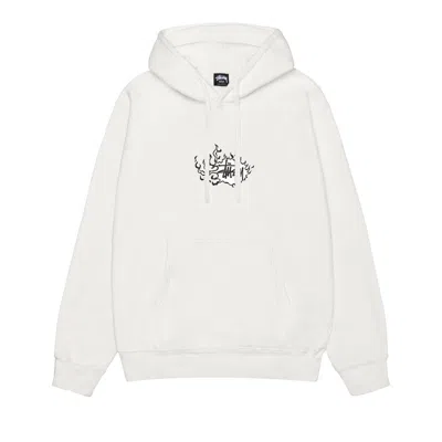 Pre-owned Stussy Pigment Dyed Mosaic Dragon Hoodie 'natural' In White