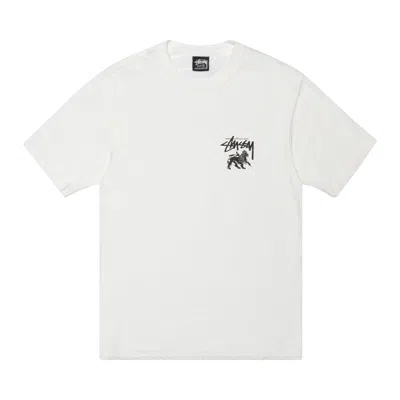 Pre-owned Stussy Pigment Dyed Rasta Lion Tee 'natural' | Cream | Men's Size M In White