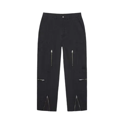 Pre-owned Stussy Pigment Dyed Ripstop Flight Pants 'black'